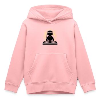 Platines DJ Party - Sweat Premium à capuche enfant bio - rose - Devant - AI Model Kid Female (0cm)