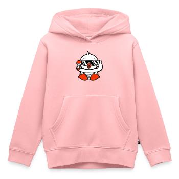 oiseau bébé enfant hochet couche lunettes de soleil paix - Sweat Premium à capuche enfant bio - rose - Devant - AI Model Kid Female (0cm)
