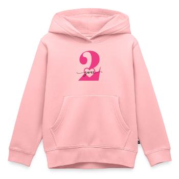 Ziffer Zwei 2 mit Herz - Kinder Premium Organic Hoodie - Rosa - Vorne - AI Model Kid Female (0cm)