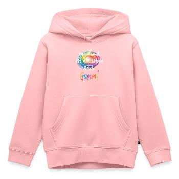 Leben ist Gummi - Kinder Premium Organic Hoodie - Rosa - Vorne - AI Model Kid Female (0cm)
