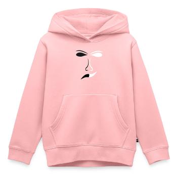Abstrakte Gesichtslinien Kontrast Maske - Kinder Premium Organic Hoodie - Rosa - Vorne - AI Model Kid Female (0cm)