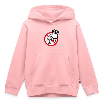 Panneau d’avertissement / Avertissement / Interdiction (Symbole / 3C) - Sweat Premium à capuche enfant bio - rose - Devant - AI Model Kid Female (0cm)