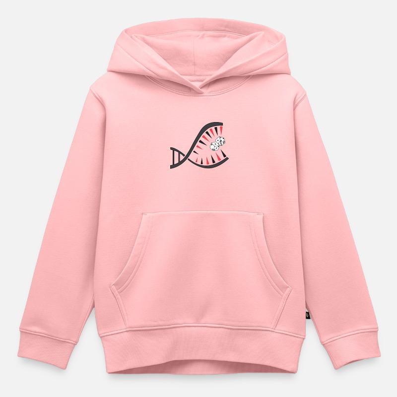 Backgammon DNA Piranha – Einzigartiges - Kinder Premium Organic Hoodie - Rosa