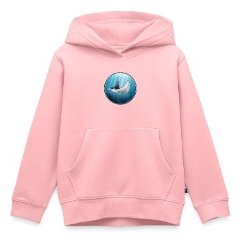 manta ray - Kids Premium Organic Hoodie - rose - Front - AI Model Kid Female (0cm)
