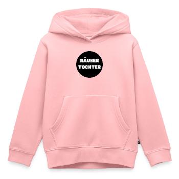 Räubertochter (rund) - Kinder Premium Organic Hoodie - Rosa - Vorne - AI Model Kid Female (0cm)