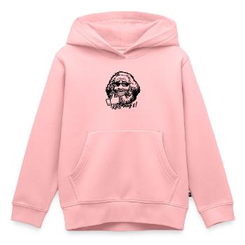 Karl Marx mag's (einfarbig) - Kinder Premium Organic Hoodie - Rosa - Vorne - AI Model Kid Female (0cm)