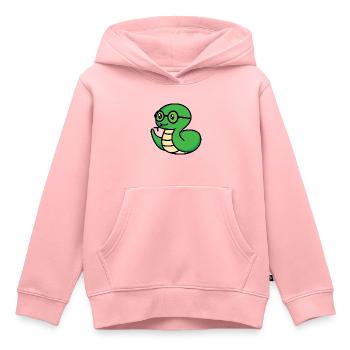 Brillenschlange Nasenfahrrad Reptil Comic - Kinder Premium Organic Hoodie - Rosa - Vorne - AI Model Kid Female (0cm)