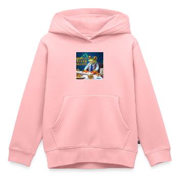 Wallstreet DividendenFrosch - Kinder Premium Organic Hoodie - Rosa - Vorne - AI Model Kid Female (0cm)