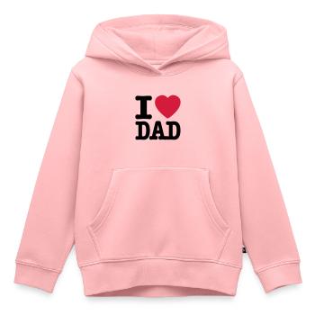 i love dad DE - Kinder Premium Organic Hoodie - Rosa - Vorne - AI Model Kid Female (0cm)