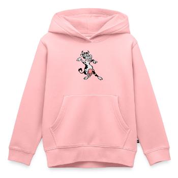 Bekloppte Kuh - Kinder Premium Organic Hoodie - Rosa - Vorne - AI Model Kid Female (0cm)