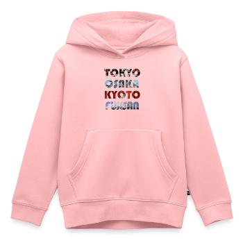 Japan's Metropolen - Kinder Premium Organic Hoodie - Rosa - Vorne - AI Model Kid Female (0cm)