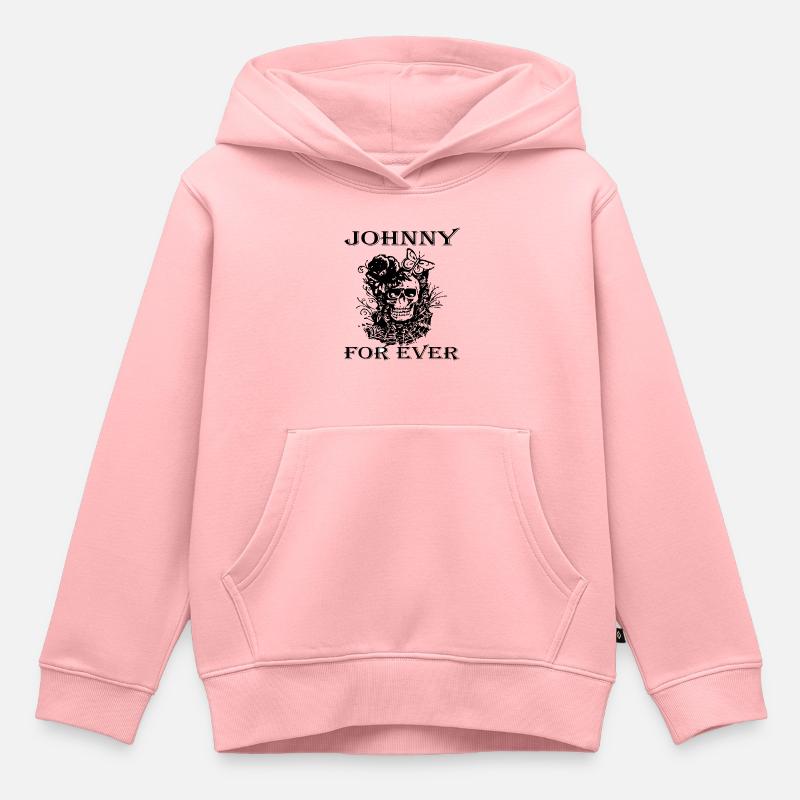 Johnny for ever - Sweat Premium à capuche enfant bio - rose