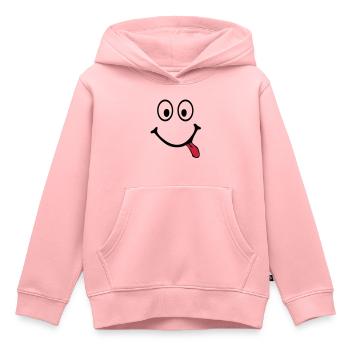 smiley - Kinder Premium Organic Hoodie - Rosa - Vorne - AI Model Kid Female (0cm)