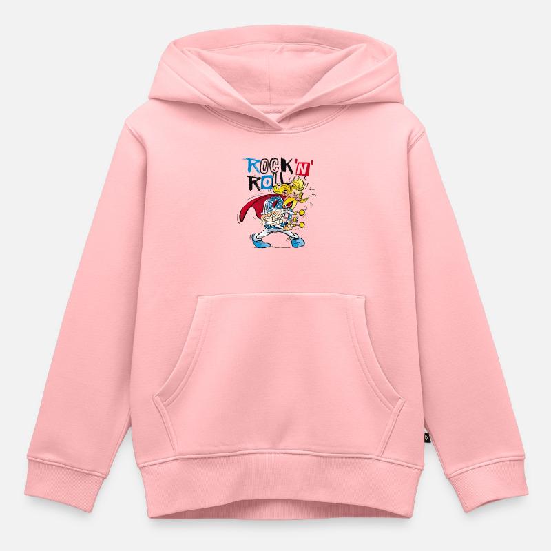 Asterix & Obelix - Troubadix Rock'n' Roll Tee shir - Sweat Premium à capuche enfant bio - rose