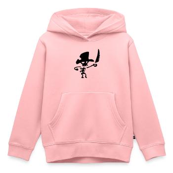 Pirat - Kinder Premium Organic Hoodie - Rosa - Vorne - AI Model Kid Female (0cm)