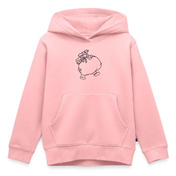 ordures tuete relocalisation transport lourd transporter de l'argent - Sweat Premium à capuche enfant bio - rose - Devant - AI Model Kid Female (0cm)
