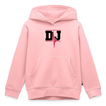DJ Music Pulse - Kinder Premium Organic Hoodie - Rosa - Vorne - AI Model Kid Female (0cm)