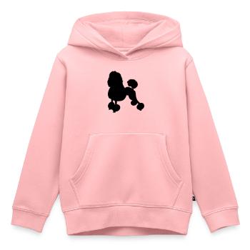 caniche - Sweat Premium à capuche enfant bio - rose - Devant - AI Model Kid Female (0cm)