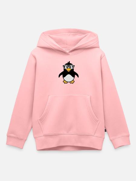 Manchot - Sweat Premium à capuche enfant bio - rose
