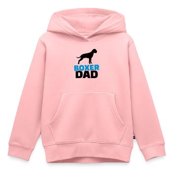 Boxer Dad - Sweat Premium à capuche enfant bio - rose - Devant - AI Model Kid Female (0cm)