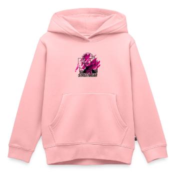 Streetwear Kunst - Kinder Premium Organic Hoodie - Rosa - Vorne - AI Model Kid Female (0cm)