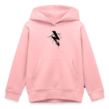 ladung symbol elektrisch blitz strom energie stark - Kinder Premium Organic Hoodie - Rosa - Vorne - AI Model Kid Female (0cm)