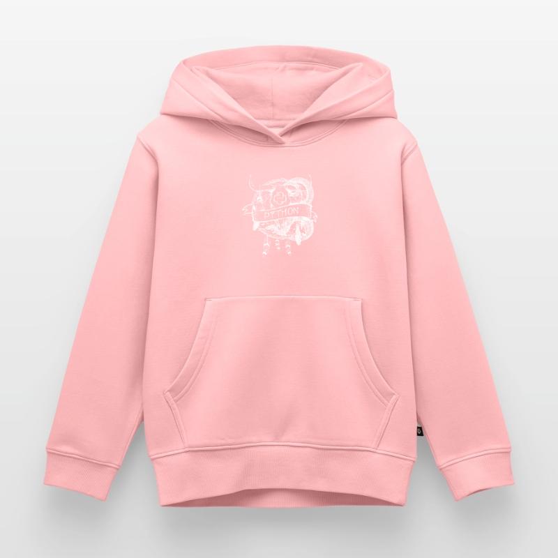 python programming language technology Kids Premium Organic Hoodie