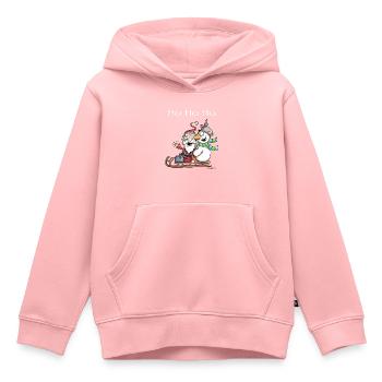 Santa Claus and Snowman ride a sledge - Gift - Kids Premium Organic Hoodie - rose - Front - AI Model Kid Female (0cm)