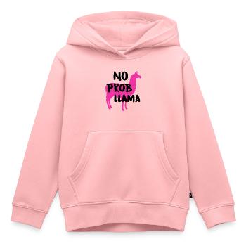 No prob llama - Kinder Premium Organic Hoodie - Rosa - Vorne - AI Model Kid Female (0cm)