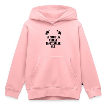 So Sieht Ein Cooler Realschüler Aus Realschule - Kinder Premium Organic Hoodie - Rosa - Vorne - AI Model Kid Female (0cm)