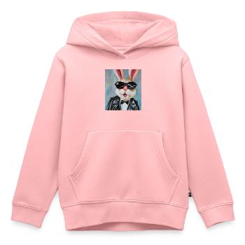 Stylischer Hase - Kinder Premium Organic Hoodie - Rosa - Vorne - AI Model Kid Female (0cm)
