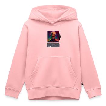Mind my mood, Album cover, Art of music, AI shirts - Kinder Premium Organic Hoodie - Rosa - Vorne - AI Model Kid Female (0cm)