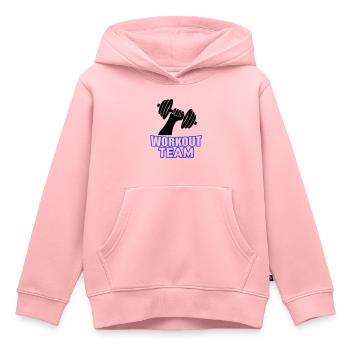 workout team - Kinder Premium Organic Hoodie - Rosa - Vorne - AI Model Kid Female (0cm)
