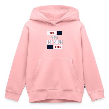 ALLES IM GRIFF - Kinder Premium Organic Hoodie - Rosa - Vorne - AI Model Kid Female (0cm)