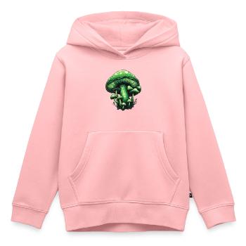 Mushroom / Mushroom / Meadow / Forest / Goa / Psy - Kids Premium Organic Hoodie - rose - Front - AI Model Kid Female (0cm)