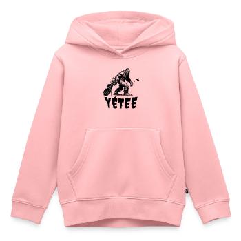 Yéti? NON, Yétee...La terreur sur le green ! - Sweat Premium à capuche enfant bio - rose - Devant - AI Model Kid Female (0cm)
