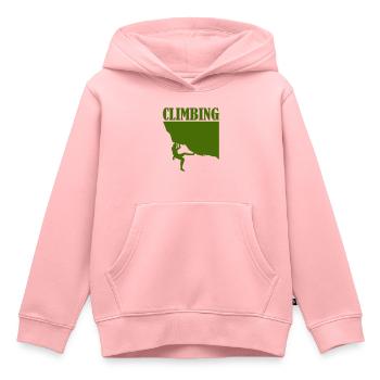 climbing - Kinder Premium Organic Hoodie - Rosa - Vorne - AI Model Kid Female (0cm)