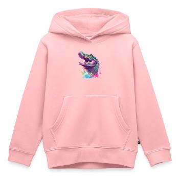 Alligator Crocodile Caiman Reptile Predator Animal - Kids Premium Organic Hoodie - rose - Front - AI Model Kid Female (0cm)
