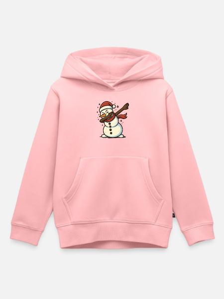 Dabbing Schneemann - Kinder Premium Organic Hoodie - Rosa
