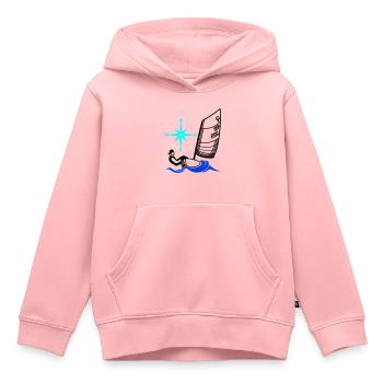 Optimist Opti Sailboat Sailing Kids Regatta - Kids Premium Organic Hoodie - rose - Front - AI Model Kid Female (0cm)