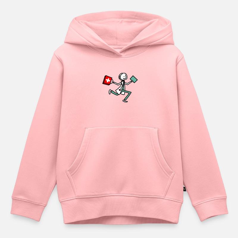 Médecin - Sweat Premium à capuche enfant bio - rose