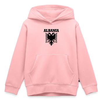 albania - Kids Premium Organic Hoodie - rose - Front - AI Model Kid Female (0cm)