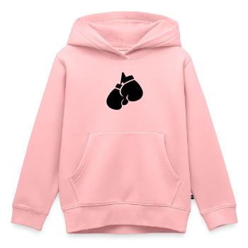 Symbole des gants de boxe - Sweat Premium à capuche enfant bio - rose - Devant - AI Model Kid Female (0cm)