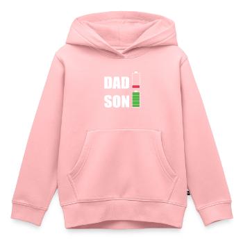 DAD & SON - Sweat Premium à capuche enfant bio - rose - Devant - AI Model Kid Female (0cm)