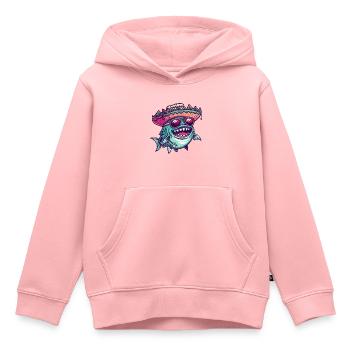 Piranha Fisch Sombrero - Kinder Premium Organic Hoodie - Rosa - Vorne - AI Model Kid Female (0cm)