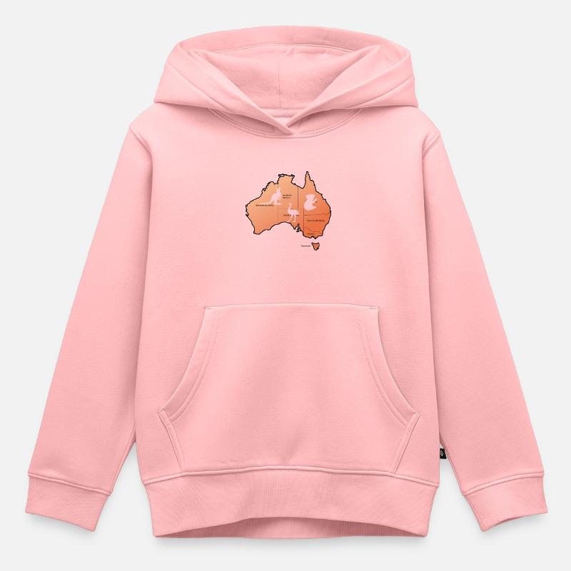 Australia - Sweat Premium à capuche enfant bio - rose