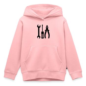 Werkzeuge - Kinder Premium Organic Hoodie - Rosa - Vorne - AI Model Kid Female (0cm)