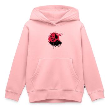 shakespeare-splat2 - Kinder Premium Organic Hoodie - Rosa - Vorne - AI Model Kid Female (0cm)