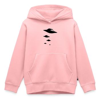 UFO ARMY - Kids Premium Organic Hoodie - rose - Front - AI Model Kid Female (0cm)