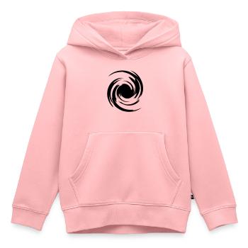 big_swirl - Kinder Premium Organic Hoodie - Rosa - Vorne - AI Model Kid Female (0cm)